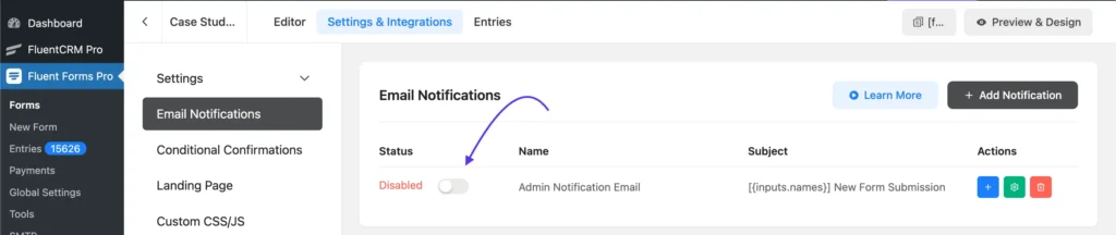 WordPress Not Sending Emails: FluentForms Email Notification